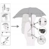 Parapluie de randonnée main libre SWING BACKPACK HANDSFREE gris-argenté anti-UV EuroSCHIRM