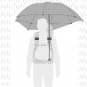 Parapluie de randonnée main libre SWING BACKPACK HANDSFREE gris-argenté anti-UV EuroSCHIRM