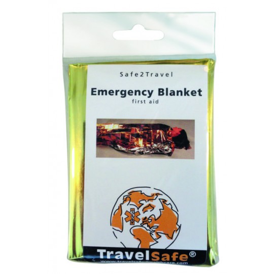 Couverture de secours-survie EMERGENCY BLANKET first aid TRAVELSAFE 