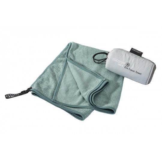 Serviette de voyage écologique en Lyocell ECO TRAVEL TOWEL taille M nile-green COCOON