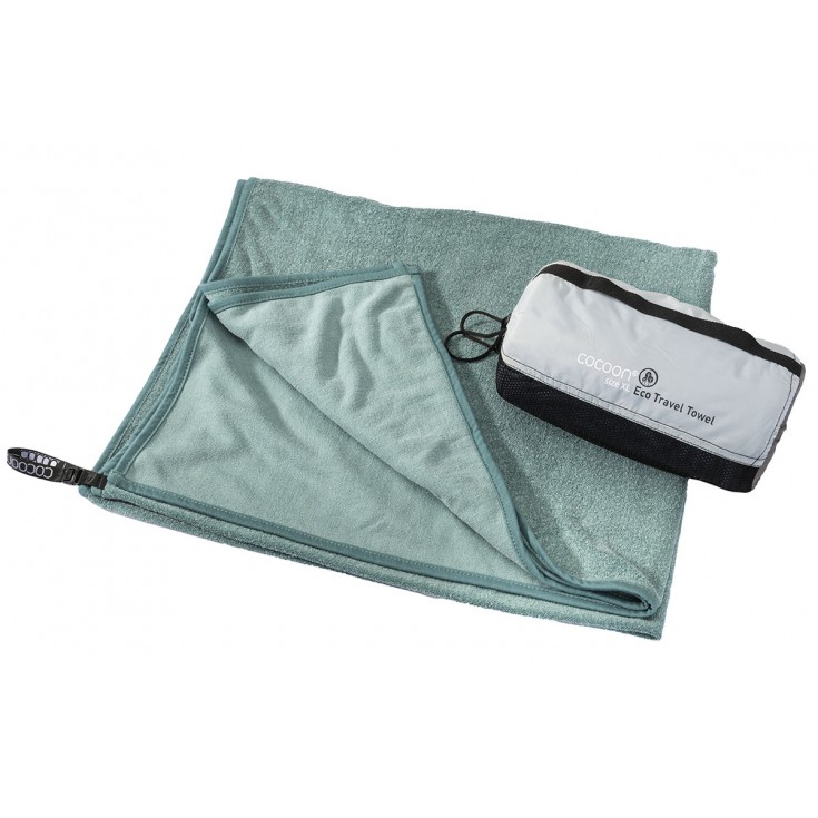 Serviette de voyage écologique en Lyocell ECO TRAVEL TOWEL taille XL nile-green COCOON