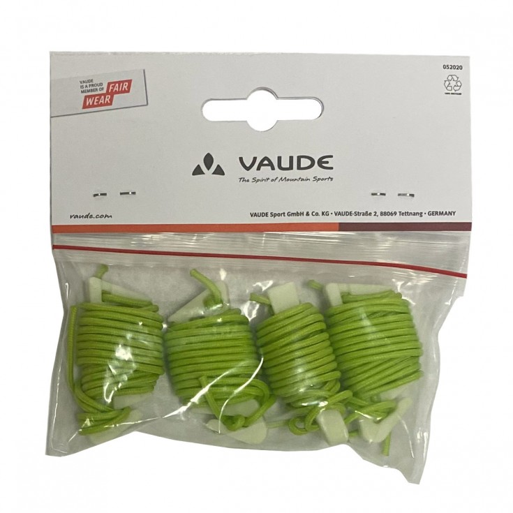 Lot de 4 haubans de tente bivouac GUYLINE ULTRALIGHT SET vert Vaude 