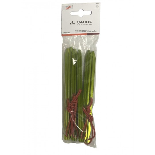 Lot de 6 piquets de tente X-PEG ULTRALIGHT 15cm vert Vaude