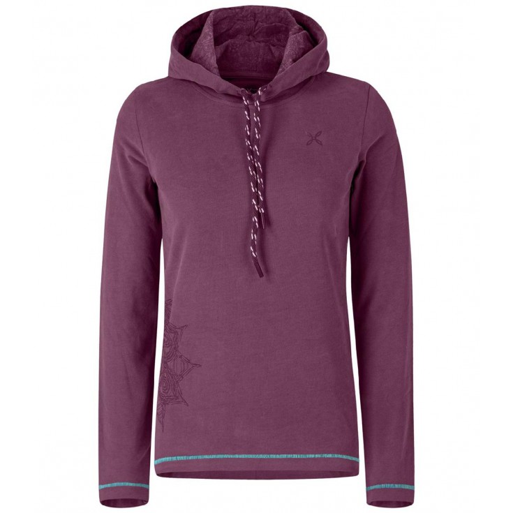 Sweat à capuche femme TALI MAGLIA 14D vinaccia Montura