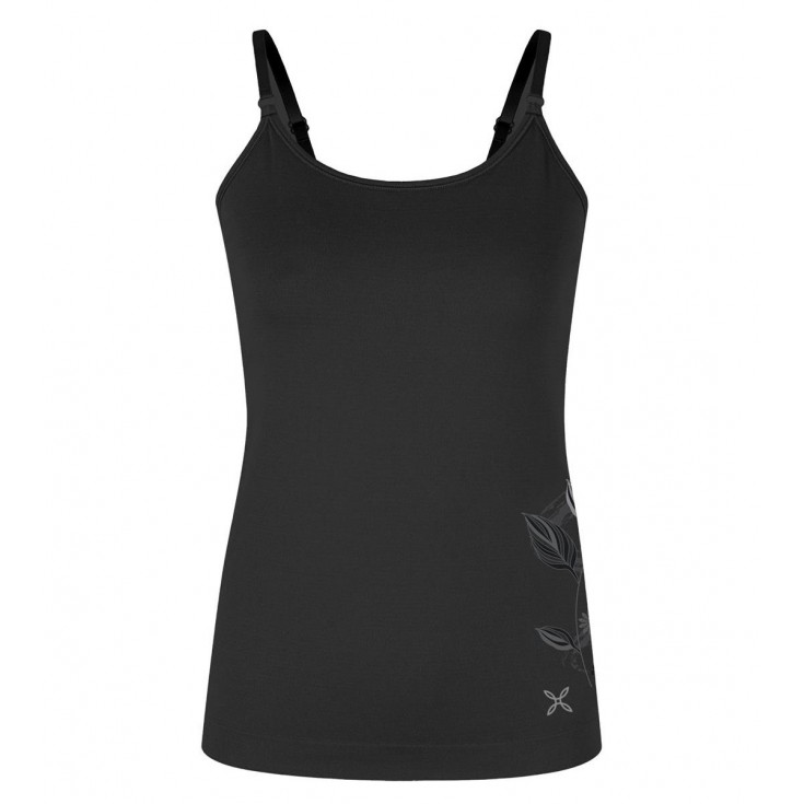 Débardeur femme FLOWER SEAMLESS CANOTTA WOMAN 90 noir Montura