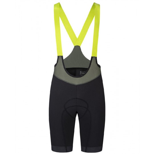 Cuissard vélo homme CYCLING BIBSHORT 9047 noir-lime Montura