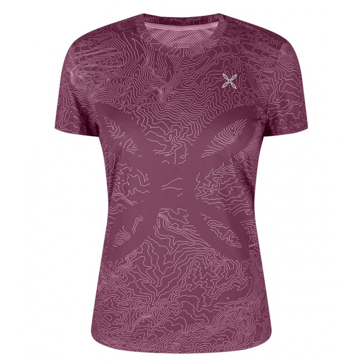 Tee-shirt femme Trail Running TOPOGRAPHIC SUBLIME T-SHIRT WOMAN 1401-vinaccia Montura