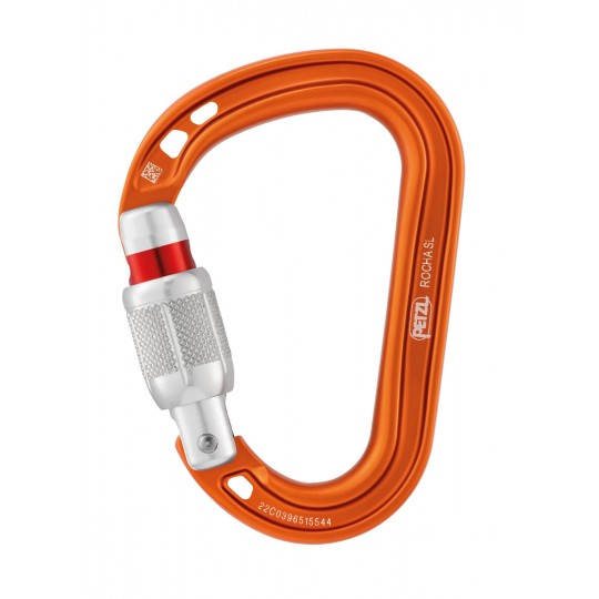 Mousqueton à vis ROCHA Screw-Lock orange Petzl