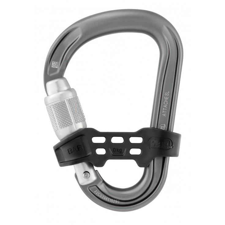 Mousqueton à vis ATTACHE Screw-Lock gris Petzl 2024