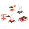 Crampons 10 pointes acier-alu IRVIS HYBRID LLU noir-orange Petzl + antibottes 2024
