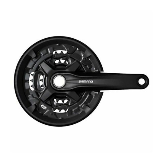 Pédalier SHIMANO Acera 175 mm 44x32x22D 9vitesses noir avec protège-chaîne sans cuvette réf FC-MT210-3