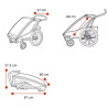 Remorque pour vélo CHARIOT enfants CROSS 2 alaska THULE