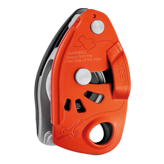 Assureur avec blocage assisté NEOX orange Petzl 2024
