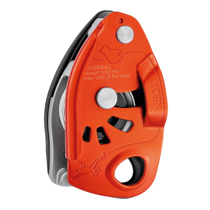 Assureur avec blocage assisté NEOX orange Petzl 2024