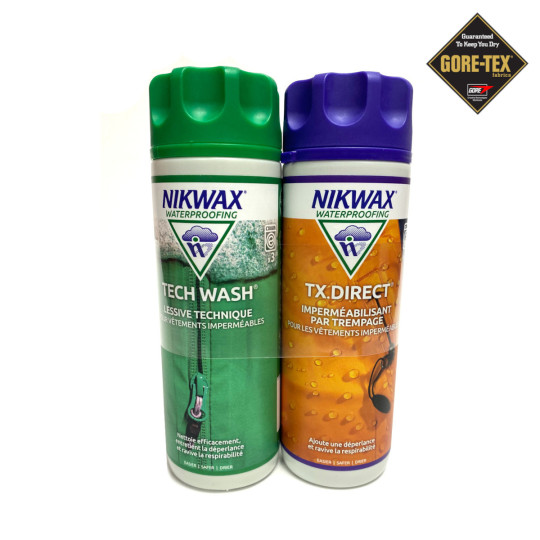 Lot LESSIVE ET IMPERMEABILISANT Gore-Tex Twin Loft et Wash-in 300ml Nikwax