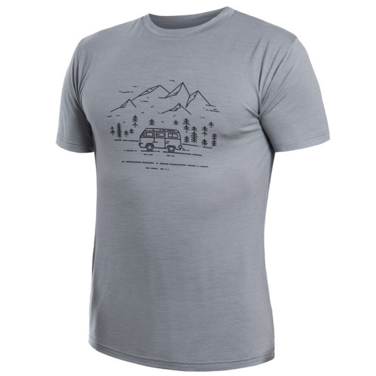 Tee-shirt homme laine Mérinos PT VAN LIFE gris SENSOR
