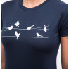 Tee-shirt femme laine Mérinos W'S SONGBIRDS deep-blue SENSOR