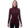 Sweatshirt 1/4 zip femme laine Mérinos W'S MERINO EXTREME LS ZIP red SENSOR