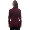 Sweatshirt 1/4 zip femme laine Mérinos W'S MERINO EXTREME LS ZIP red SENSOR