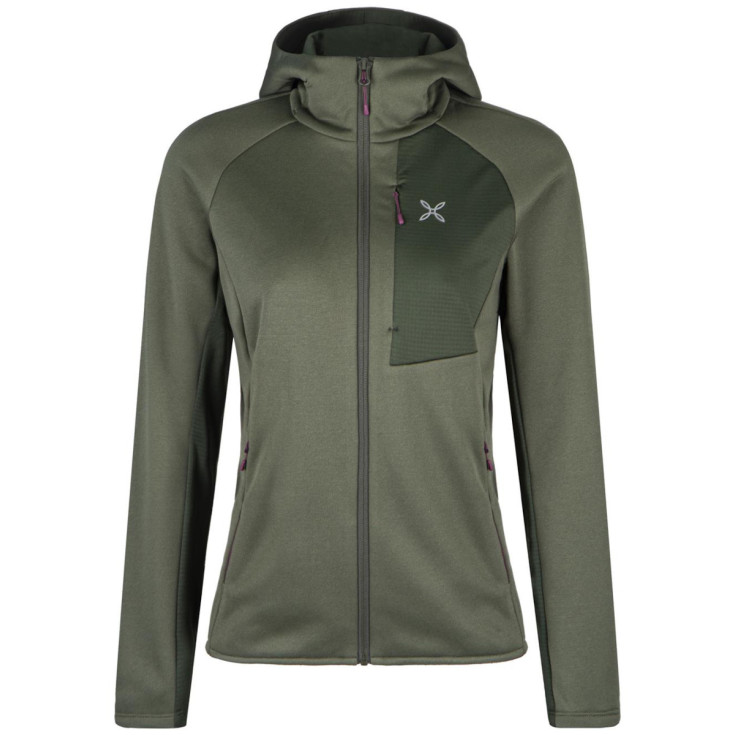 Polaire à capuche femme GROOVE MAGLIA WOMAN 4914 sage-green Montura