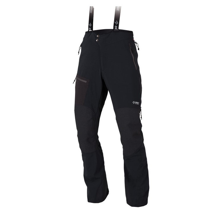 Pantalon softshell homme avec zip et guêtres COULOIR PLUS noir Directalpine