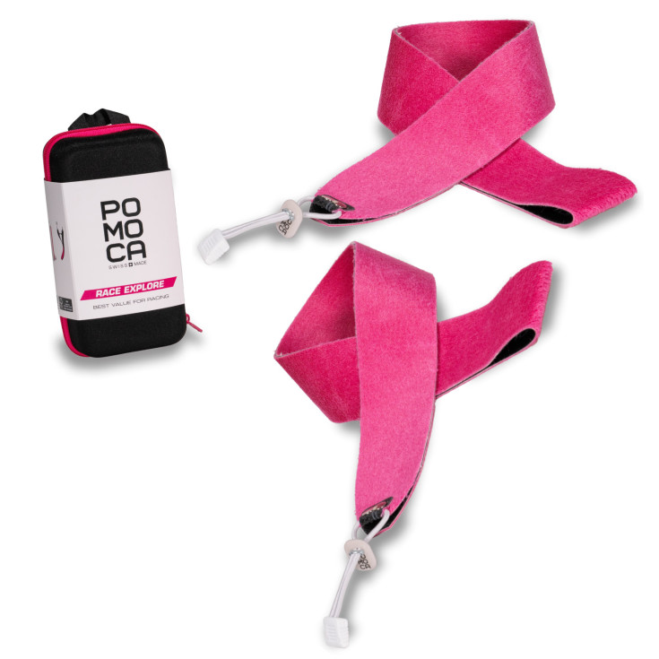 Set de peaux ski-alpinisme RACE EXPLORE 62mm 2x145cm rose POMOCA 2025
