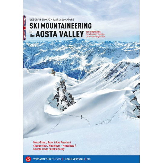 Livre topo SKI DE RANDO vallée d'Aoste - SKI MOUNTAINEERING in AOSTA VALLEY - Versante Sud - English 2024