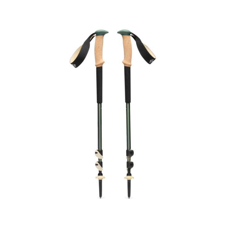 Bâtons de marche 3 brins TRAIL CORK TREKKING POLES vert Black Diamond (la paire)