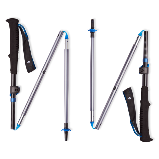 Bâtons Trail Running réglable 4 brins DISTANCE FLZ POLES pewter Black Diamond (la paire)