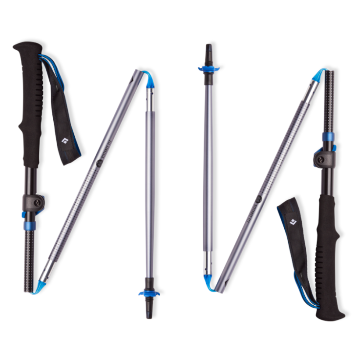 Bâtons Trail Running réglable 4 brins DISTANCE FLZ POLES pewter Black Diamond (la paire)