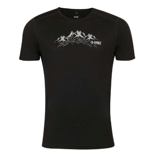 Tee-shirt homme laine Mérino FURRY 2.0 noir (alps) DirectAlpine