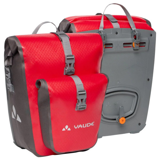 Sacoches vélo arrière AQUA BACK PLUS 2 x 25,5L rouge VAUDE (la paire)