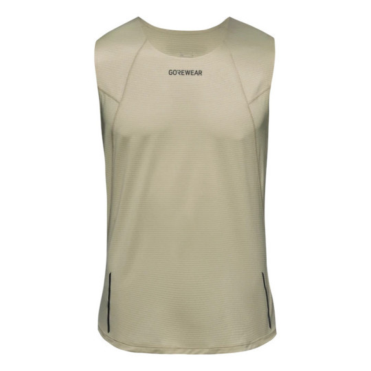 Débardeur Trail Running homme CONTEST 2.0 SINGLET beige GOREWEAR