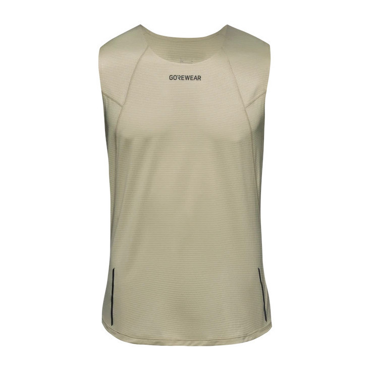 Débardeur Trail Running homme CONTEST 2.0 SINGLET beige GOREWEAR