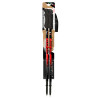 Bâtons de marche 3 brins COMPACT rouge Fizan 2025 (la paire)