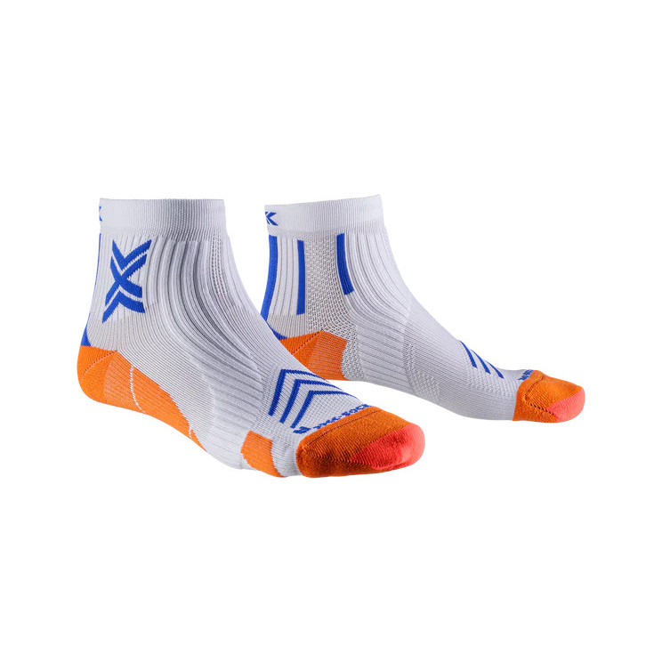 Chaussettes Trail Running RUN EXPERT ANKLE white-orange-blue X-Socks