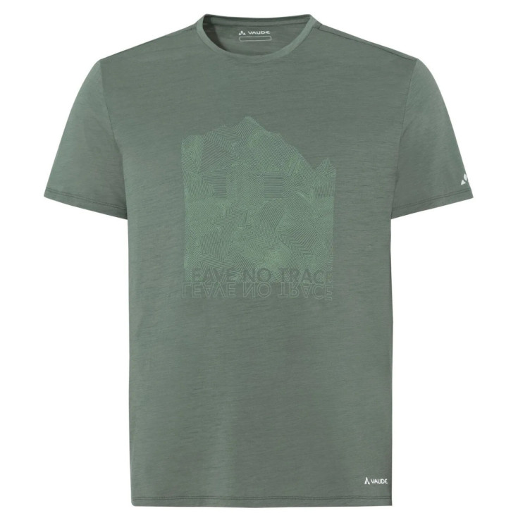 Tee-shirt laine mérinos TEKOA WOOL T-Shirt agave Vaude