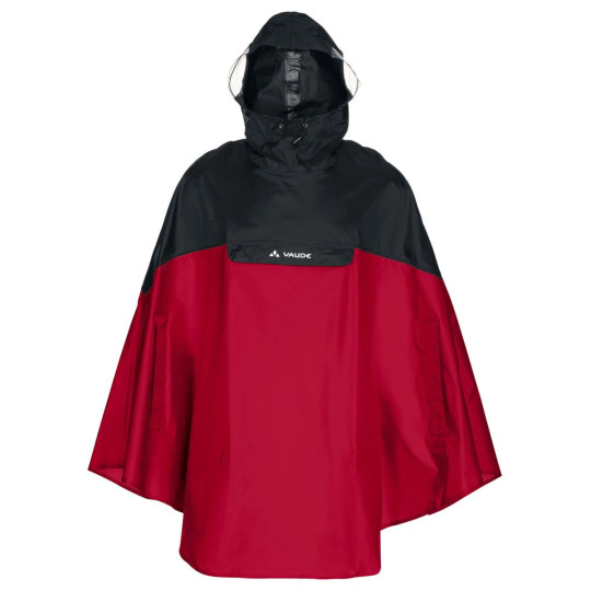 Poncho pluie vélo COVERO II unisexe red-black Vaude