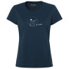 Tee-shirt coton bio femme WOMEN'S CYCLIST T-Shirt V blue Vaude