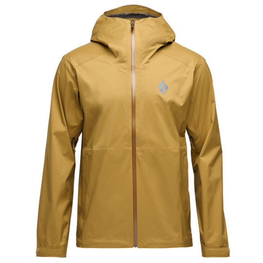 Veste imperméable homme FINELINE STRETCH RAIN SHELL flax-camel Black Diamond