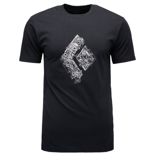Tee-Shirt coton biologique ENGINEERED DIAMOND TEE noir Black Diamond