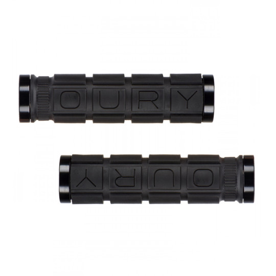 Poignées vélo LOCK-ON V2 GRIPS jet-black OURY (la paire)