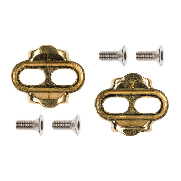 Cales STANDARD RELEASE gold 6-15 pour pédales EGGBEATER de Crankbrothers (la paire)