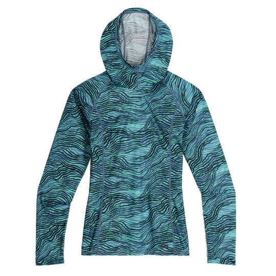 Tee-shirt été ML femme ECHO PRINTED HOODIE WOMAN olympic-nori Outdoor Research