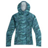 Tee-shirt été ML femme ECHO PRINTED HOODIE WOMAN olympic-nori Outdoor Research