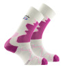 Lot de 3 paires de chaussettes de randonnée DOUBLE TREK beige-rose Thyo