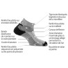Lot de 3 paires de chaussettes running RUN ADVANCE noir Thyo