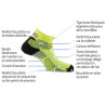 Lot de 3 paires de chaussettes running RUN ADVANCE jaune Thyo