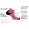 Lot de 3 paires de chaussettes running RUN ADVANCE rose Thyo
