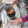 Réchaud à gaz régulé avec popote intégrée Jetboil MINIMO 0,8L carbone + support Jetboil 2025